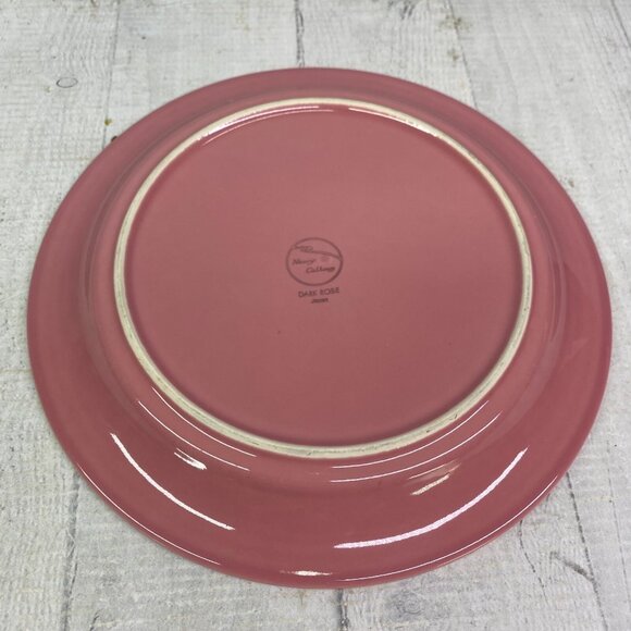 Nancy Calhoun DARK ROSE Japan Solid Color 8" Smooth Stoneware Salad Plates Set 5 - Picture 7 of 16